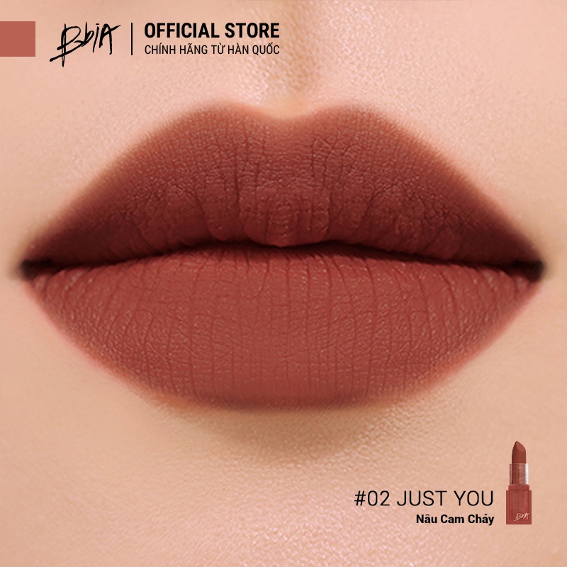 Son Thỏi Lì Bbia Last Powder Lipstick (6 màu) 3.5g - 02 Just You - Bbia Official Store