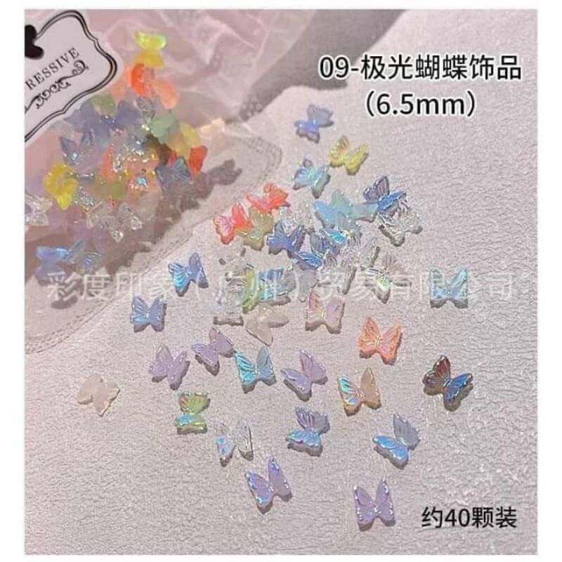 Set charm trang trí móng 30-50 viên chất liệu nhựa