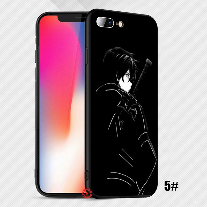 Ốp điện thoại silicon dẻo họa tiết hoạt hình Sword Art Online Kirito cho IPHONE 5 5S 6 6S 7 8 Plus X XR XS Max UF9