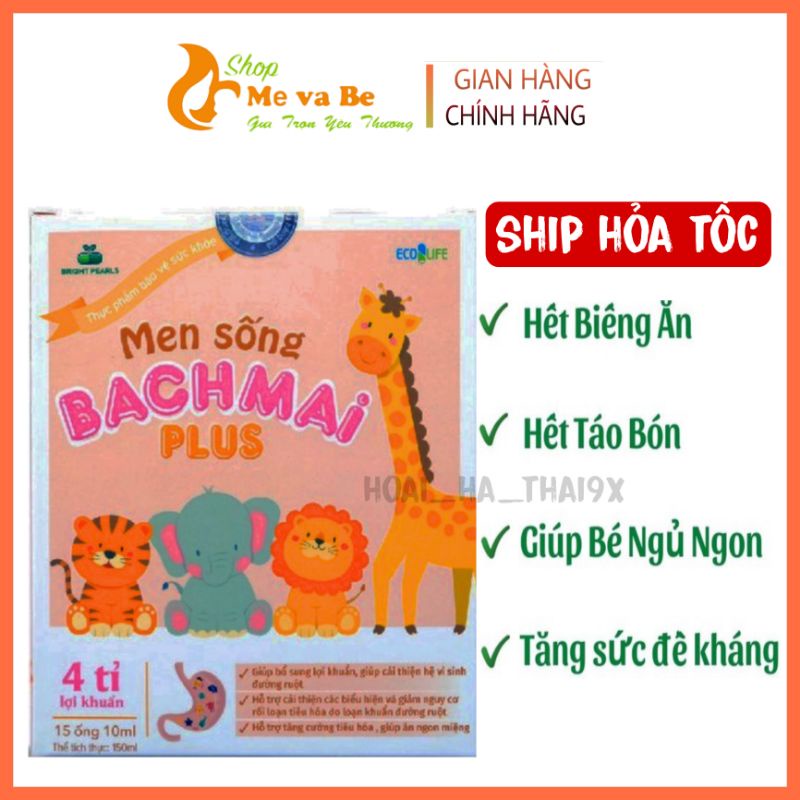 Men sống bạch mai plus - Men sống bạch mai mẫu mới - Bổ sung chất xơ, 4 tỷ lợi khuẩn bé hết táo bón-hoai_ha_thai9x