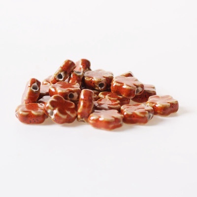 Bộ 10 Hạt Xâu Làm Trang Sức Hình Hoa Bằng Sứ