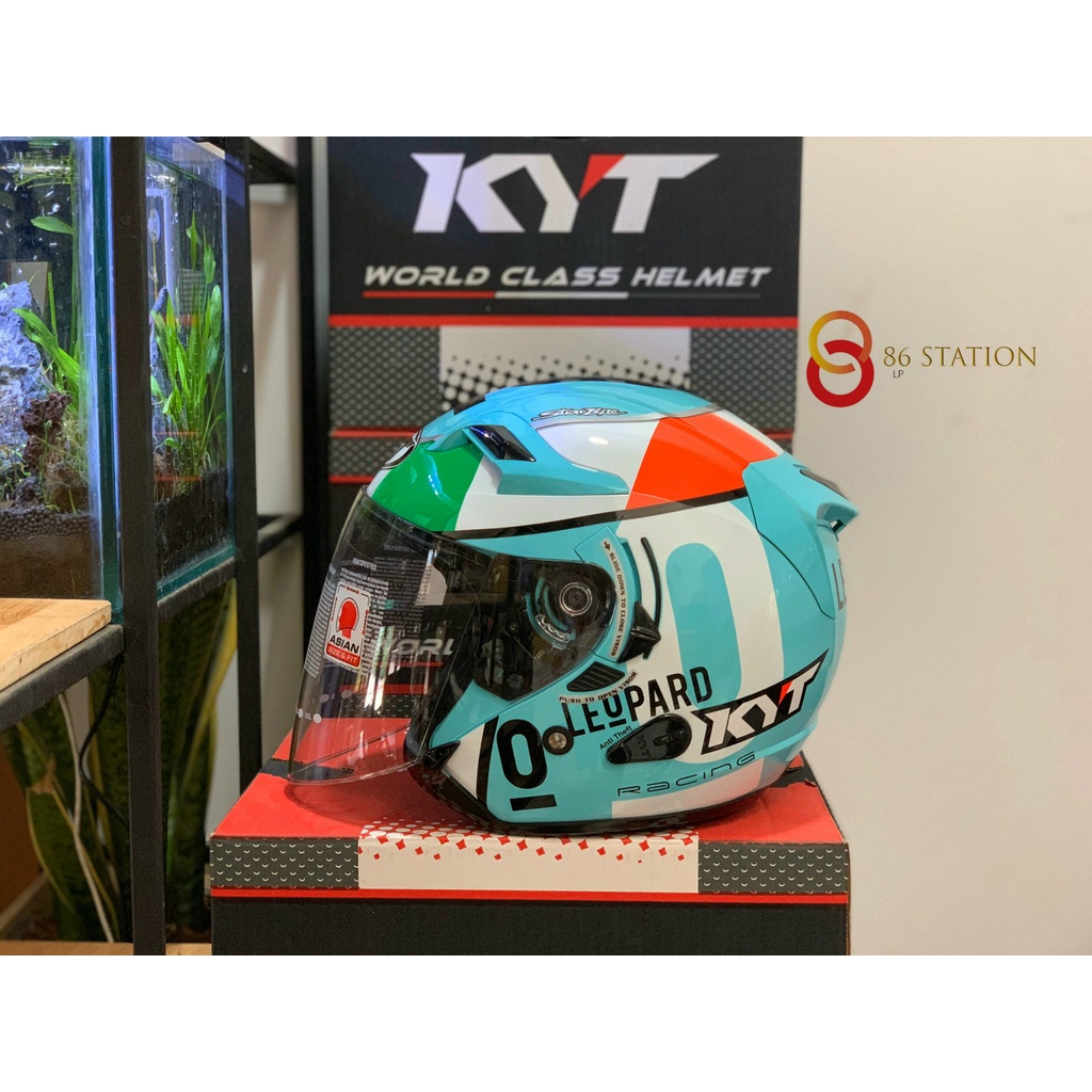 Nón bảo hiểm KYT 3/4 , Mũ bảo hiểm KYT 3/4 Venom Leopard chính hãng bảo hành 2 năm