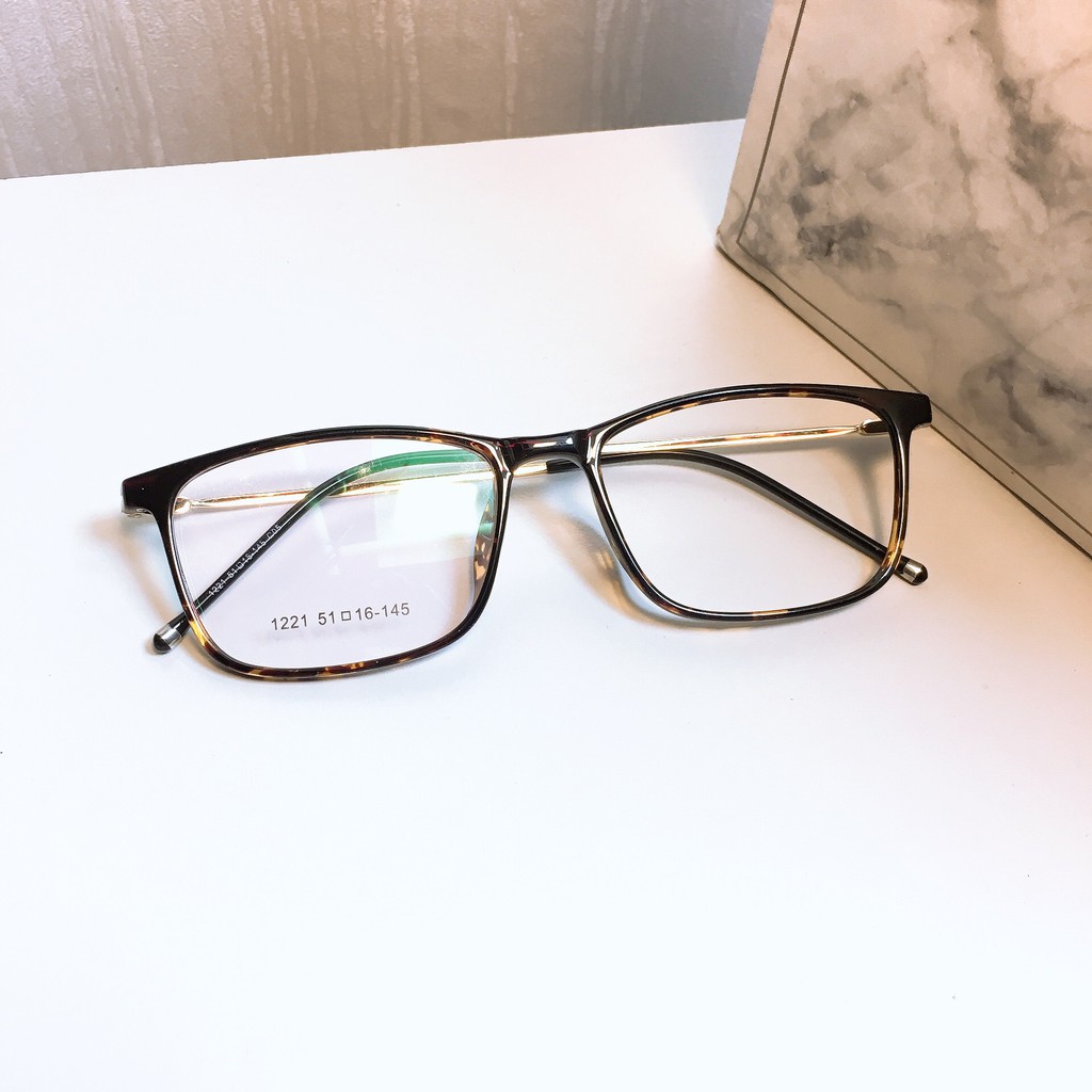 [Mã FARSSTGRE giảm 5K đơn bất kỳ] Gọng kính vuông 1221 kèm mắt cận viễn loạn | BigBuy360 - bigbuy360.vn