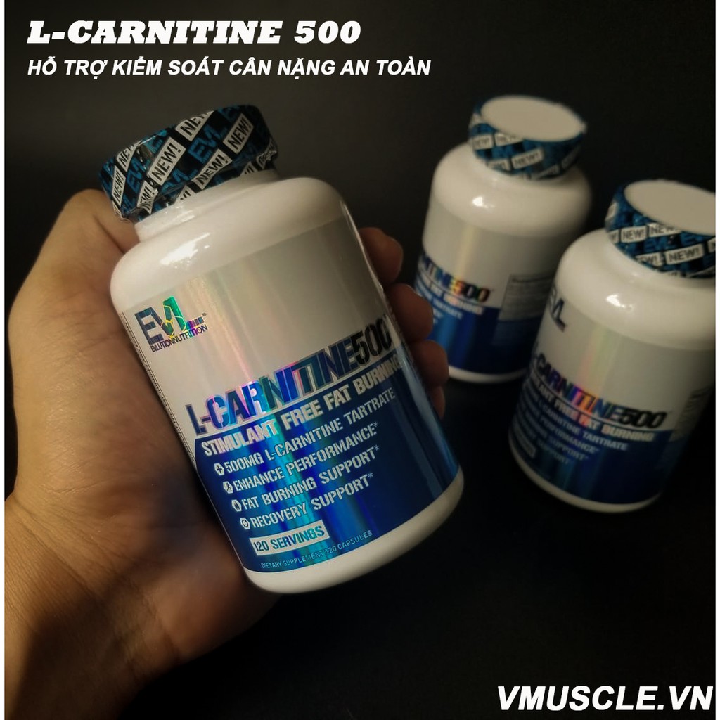 EVL L carnitine hỗ trợ giảm cân, giảm mỡ an toàn và giúp săn chắc cơ (120 Lần dùng)