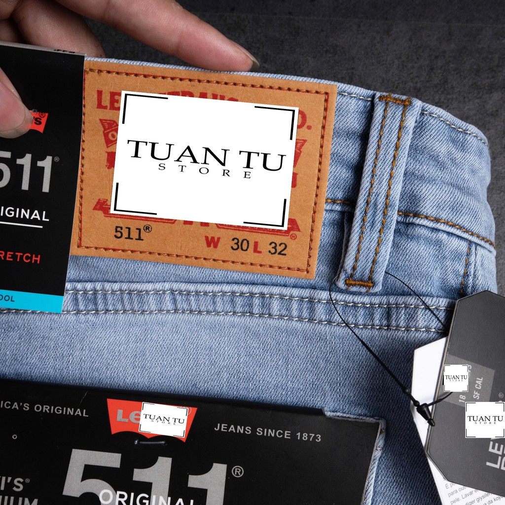 Quần Jeans Levis 511 made in cambodia -746 (Form Slimfit,chất vải co dãn,ống quần fit 15-18cm)