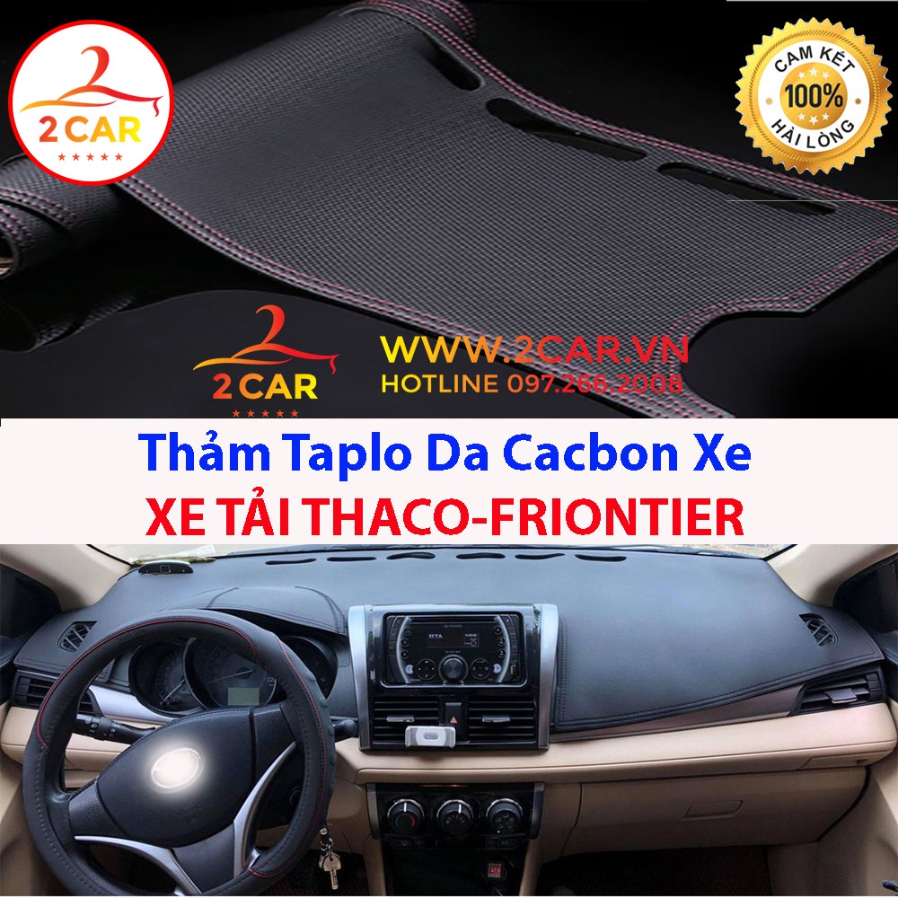 Thảm Taplo Da Cacbon THACO-FRIONTIER chống nóng tốt, chống trơn trượt, vừa khít theo xe