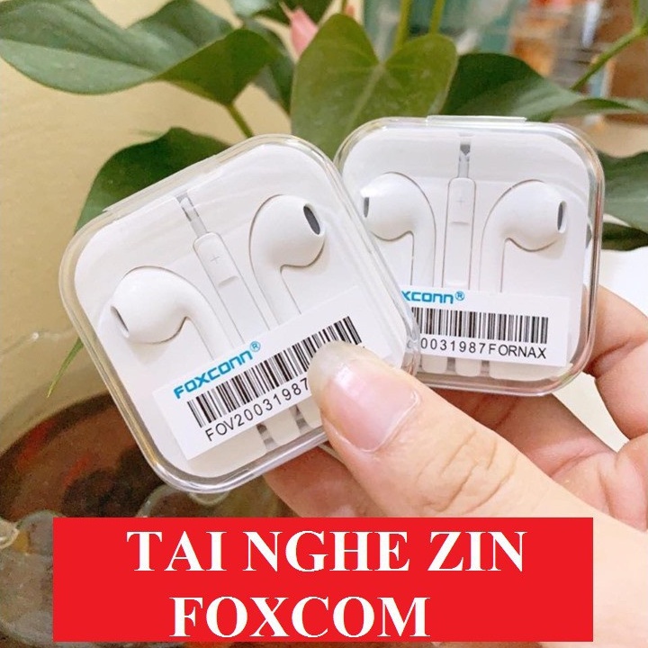Tai nghe iphone có dây foxconn có mic zin dùng chung cho điện thoại samsung oppo vivo xiaomi jack 3.5 hàng chính hãng