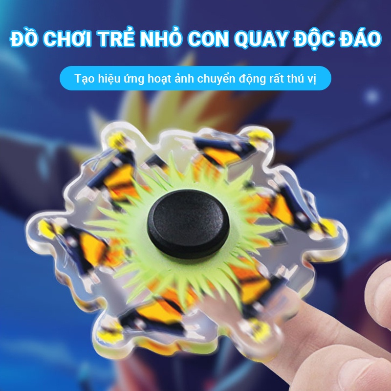 Đồ chơi dành cho trẻ nhỏ con quay spinner hiệu ứng độc đáo, hoạt ảnh biết chạy rất thú vị thiết kế hình ảnh các nhân vật