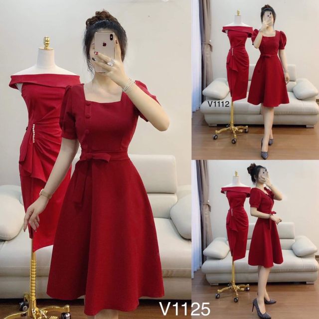 ĐẦM ĐÍNH NÚT NƠ EO