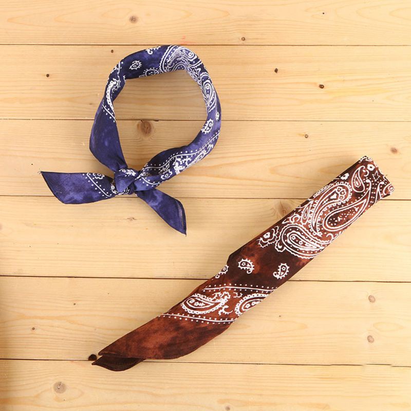 Khăn Quàng Cổ Cotton Họa Tiết Màu Nhuộm Phong Cách Vintage Nhật Bản