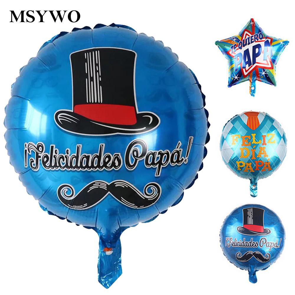 msywo07 Father's Day Foil Balloons Party Decorations Supplies Celebration Birthday 18 Inches Dad Balloon Decor Chic