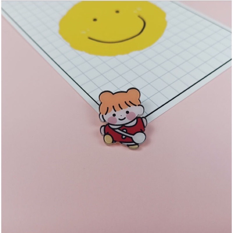 Sticker cute pin cài áo phụ kiện trang trí túi xách balo