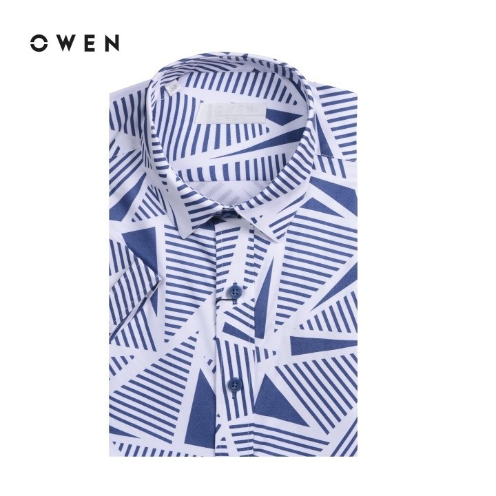 OWEN - Áo sơ mi ngắn tay Owen vải sợi tre 20585 - Áo sơ mi nam