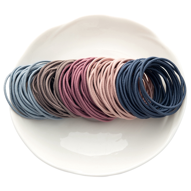 Bộ 100 thun cột tóc nhiều màu thời trang cho bé