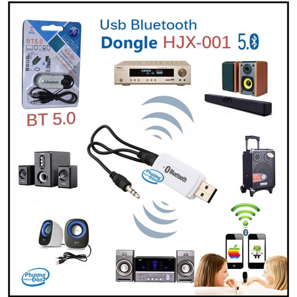 SG FREESHIP  USB Bluetooth Dongle HJX-001 BT-5.0 Version 5.0 kết nối âm thanh với Loa, Amply qua Bluetooth