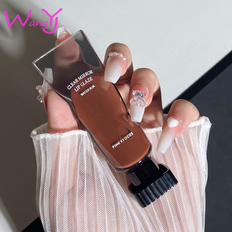 Son Bóng Dạng Bùn Trong Suốt Lâu Trôi Không Dễ Phai Màu Thương Hiệu PinkyFocus