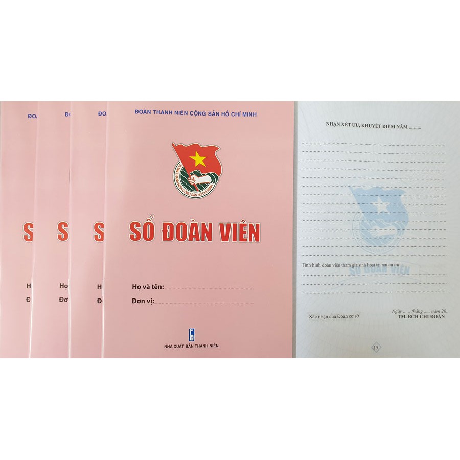 Combo 100 cuốn Sổ Đoàn viên hồng