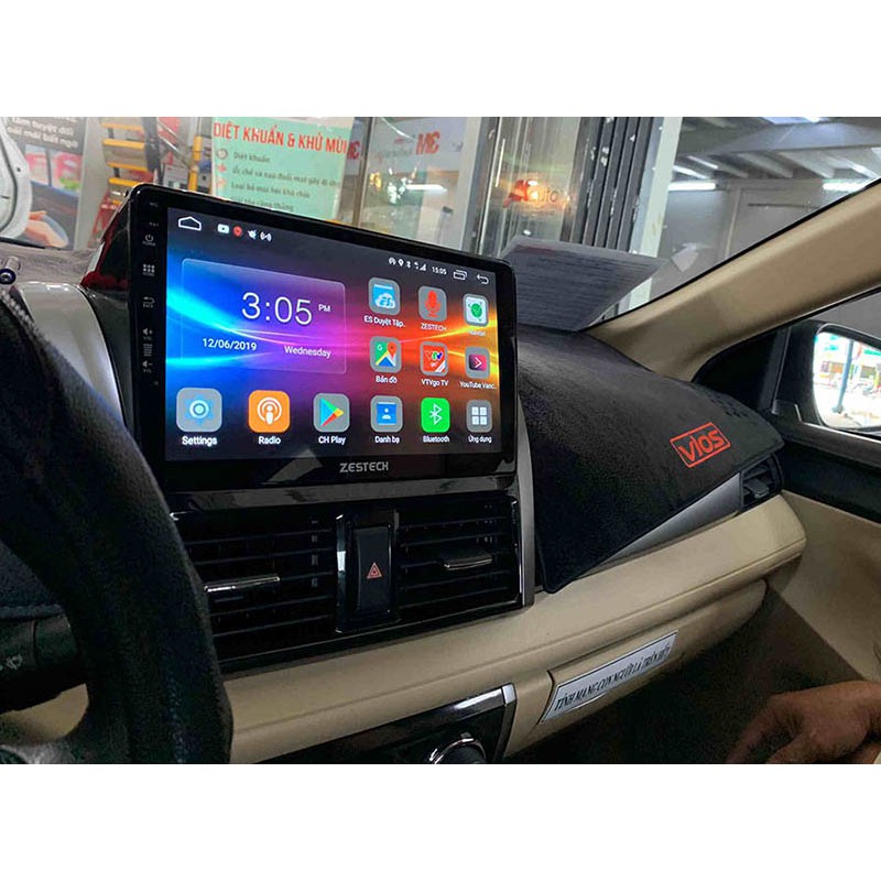 Mặt Dưỡng Xe Toyota Vios 2013-2019 Lắp Màn Hình Android 10 inch - Mặt Dưỡng Kèm Dây Nguồn Vios