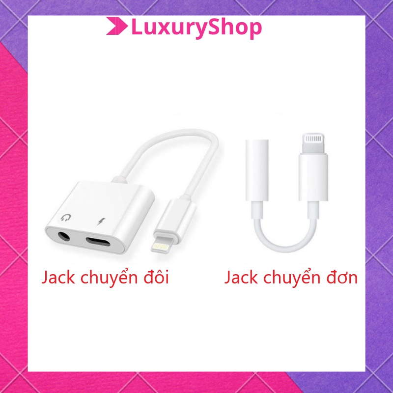 Jack chuyển đổi tai nghe ip,jack chuyển sang 3 5,chia 2 cổng vừa sạc vừa nghe nhạc JCD35