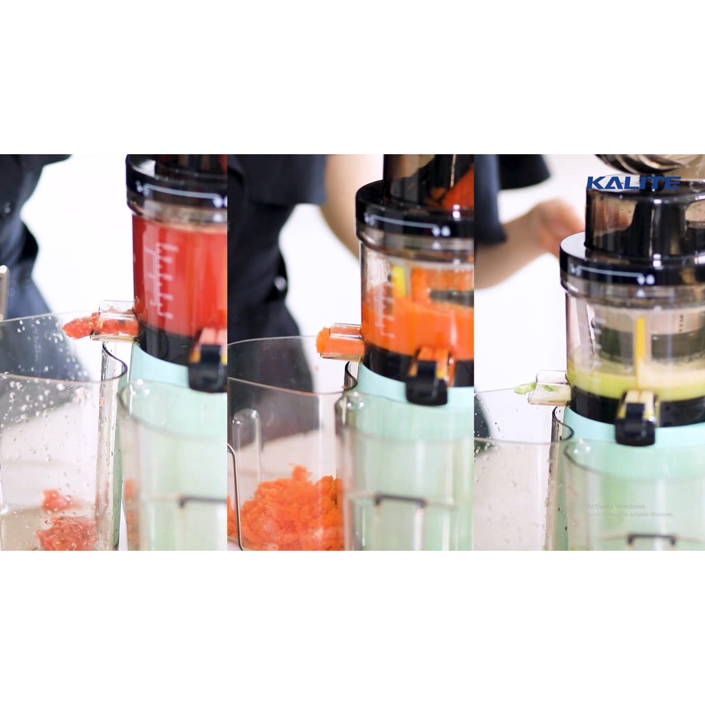 Máy Ép Chậm KALITE KL-598 Tiêu Chuẩn Châu Âu, Ép Kiệt 99% Công Suất 400 W - Hàng Chính Hãng