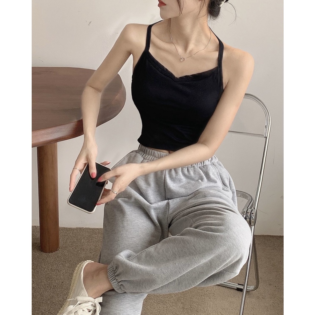 Áo Hai Dây Có Mút Đệm Ngực Thời Trang Mùa Hè Quyến Rũ Cho Nữ