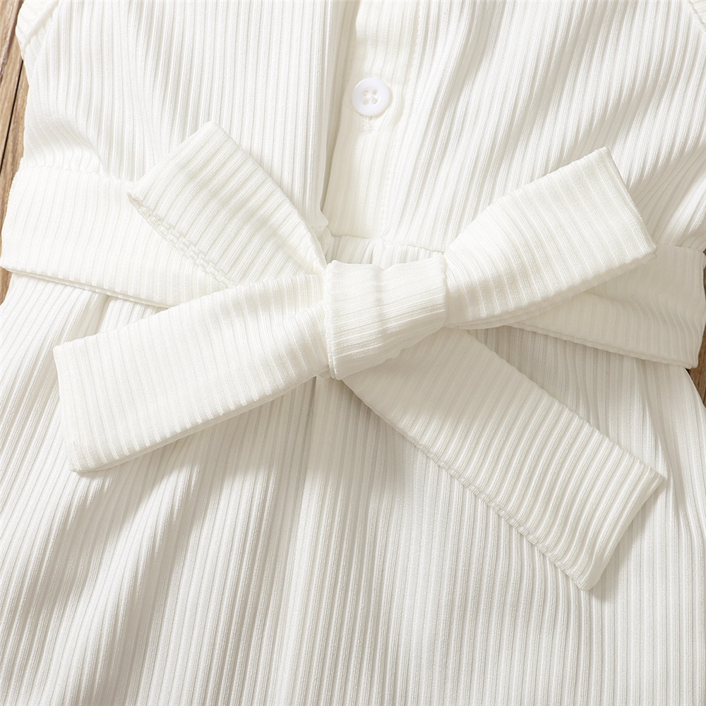 Áo liền quần MIKRDOO không tay phối thắt lưng cho bé gái 1-5 tuổi