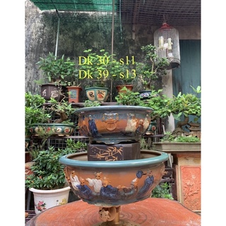 Chậu tròn bát tiên /chậu trồng cây bonsai/chậu trồng cây cảnh /chậu trồng cây kiểng
