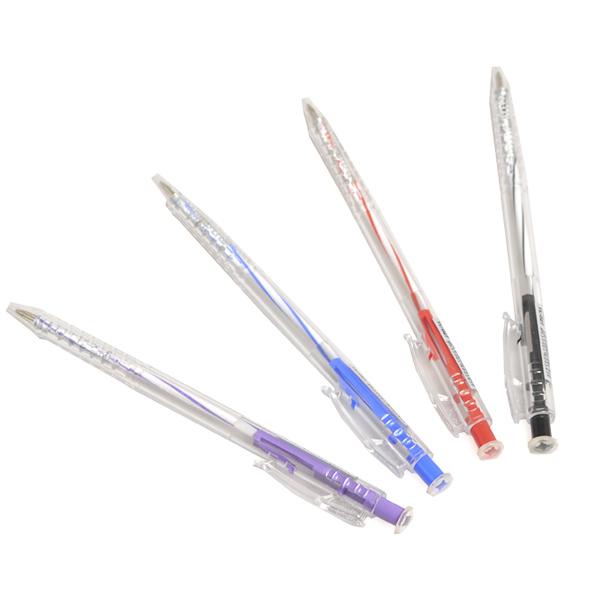 Combo 5 bút viết bi Thiên Long TL 027 màu xanh đỏ đen tím