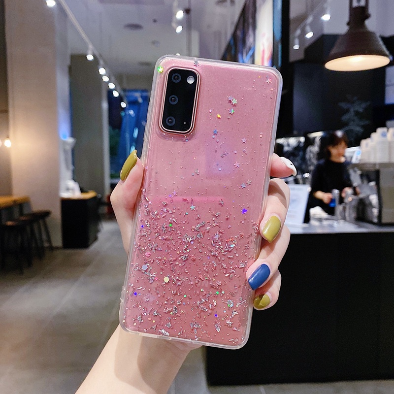 Ốp Điện Thoại Trong Suốt Phối Kim Tuyến Cho Samsung A52S A53 A72 A22 A23 A42 A32 A33