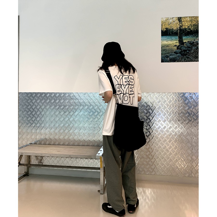 Bộ Áo Thun Dáng Rộng In Chữ + Quần Dài Lưng Cao Kiểu Retro Thời Trang 42790 | BigBuy360 - bigbuy360.vn
