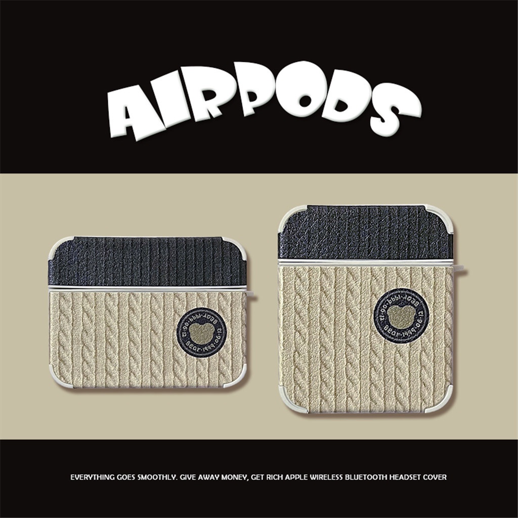 Ốp Bảo Vệ Hộp Đựng Tai Nghe AirPods 1 2 3 Thêu Hình Xinh Xắn