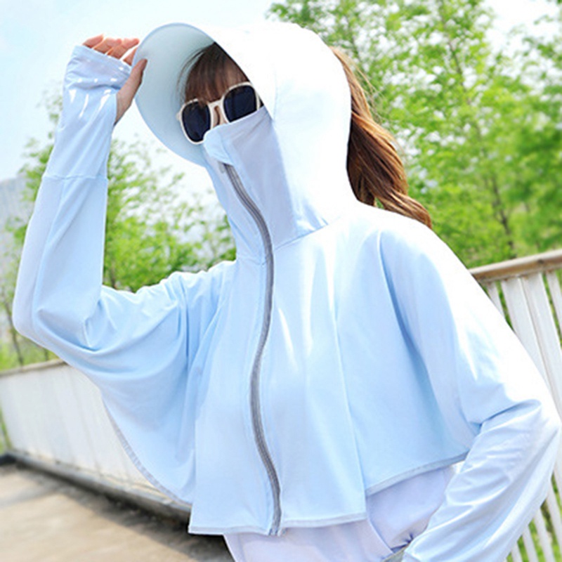 Áo Khoác Chống Nắng Và Tia Uv Bằng Vải Lụa Mát Thời Trang Mùa Hè Cho Nữ