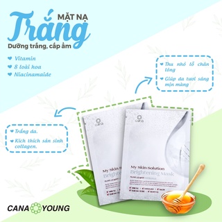 Mặt Nạ Dưỡng Trắng, Cấp Ẩm Hàn Quốc Cana My Skin Solution Brightening