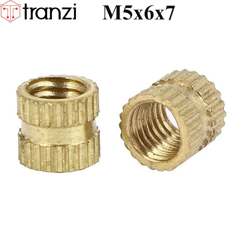 Đai ốc cấy ren Insert Nuts Tone đồng M5x6x7 - túi 10 cái
