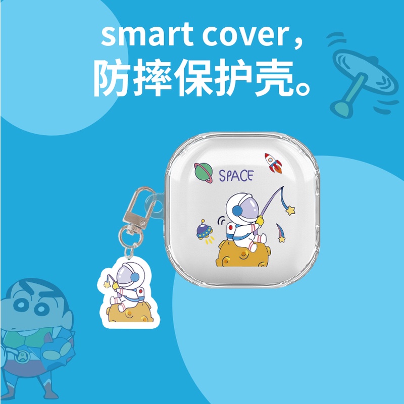 Vỏ Bảo Vệ Hộp Sạc Tai Nghe bluetooth Không Dây QCY T13 Bằng TPU Mềm Trong Suốt Chống Sốc Kiểu Hoạt Hình Đơn Giản Ốp