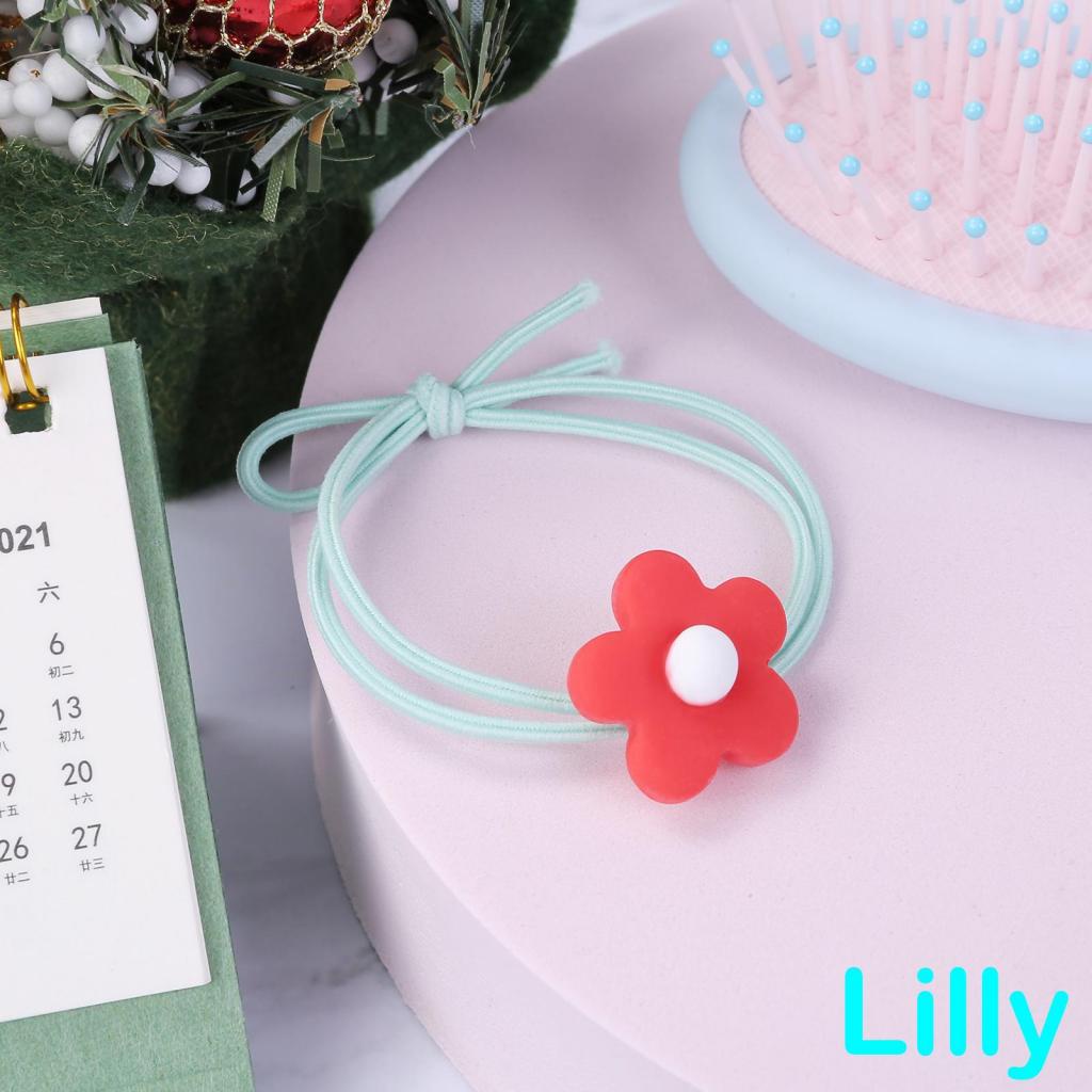 Dây buộc tóc đuôi ngựa hình hoa dễ thương cho nữ
