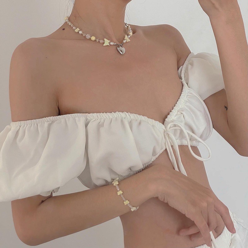 Vòng choker butterfly màu vàng