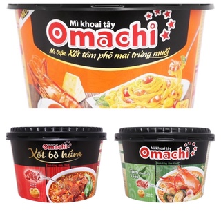 Mì khoai tây Omachi Xốt Bò Hầm / Phô Mai Trứng Muối / Tôm Chua Cay - hộp 93g