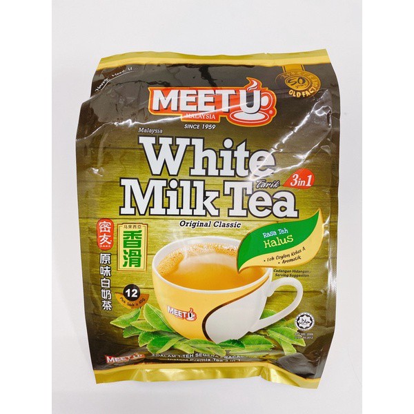 Trà Sữa Tự Pha MEET U WHITE MILK TEA Túi 480G (12 GÓI)