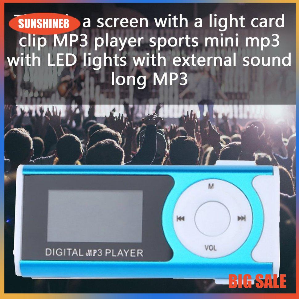 Máy nghe nhạc MP3 Mp3 màu xanh dương có kẹp tiện dụng