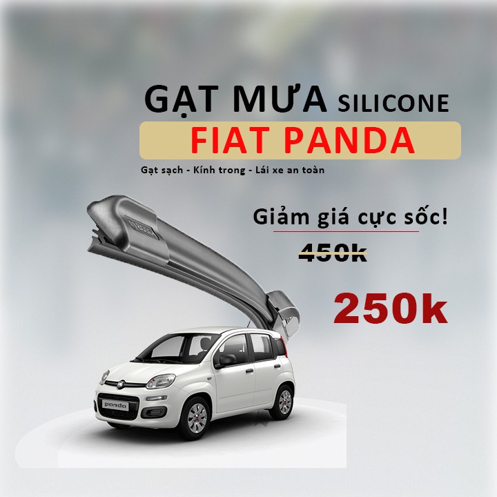 Gạt Mưa Cho Xe Fiat Panda - Gạt Mưa Lưỡi Silicon siêu sạch GM14