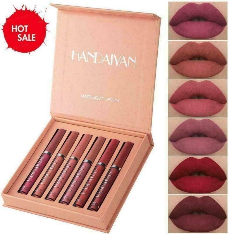 【Ready Stock】 SALE!!! - 6Pcs Long Lasting Lip Gloss Glazed Matte Beauty Liquid Lipstick Lip Makeup Set