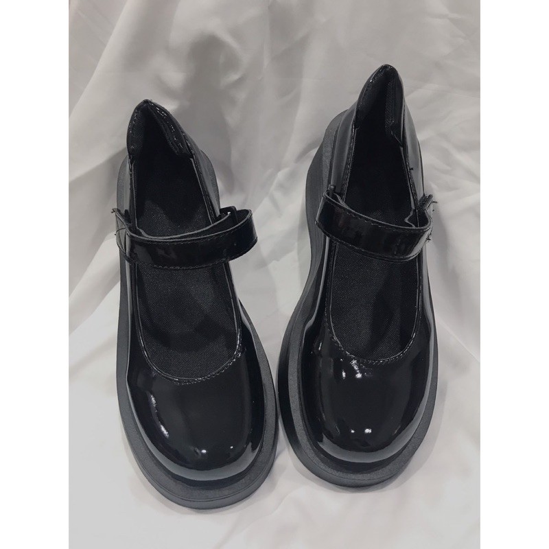 Giày Mary Janes đế bằng quai dán cao 5cm (ảnh thật shop chụp)