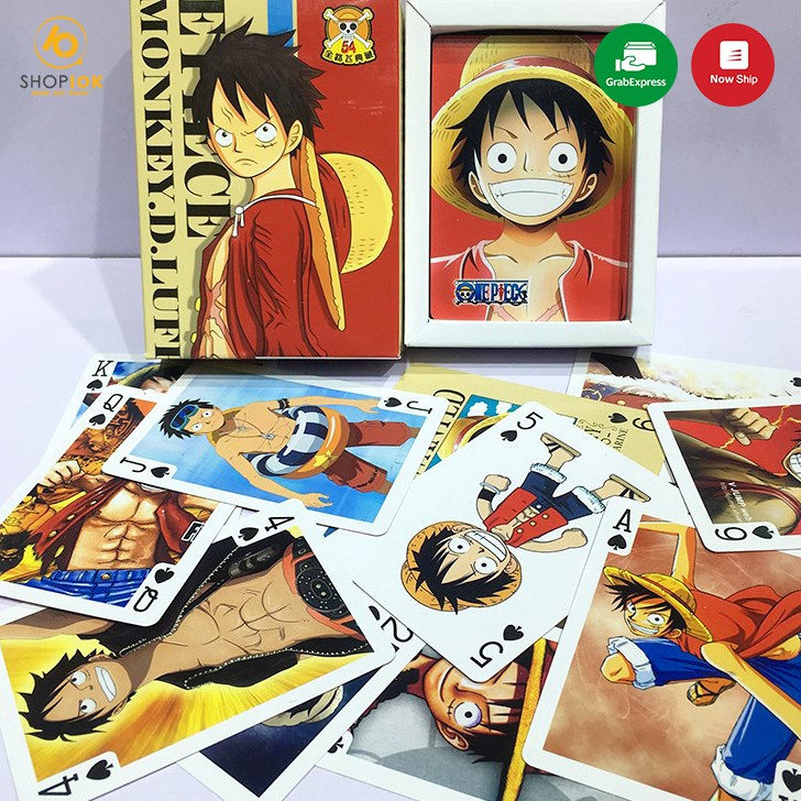 Bộ Bài Tây Poker Tú Lơ Khơ 54 Lá Cao Cấp Phiên bản Hoạt Hình One Piece, Attack on Titan, Kimetsu no Yaiba