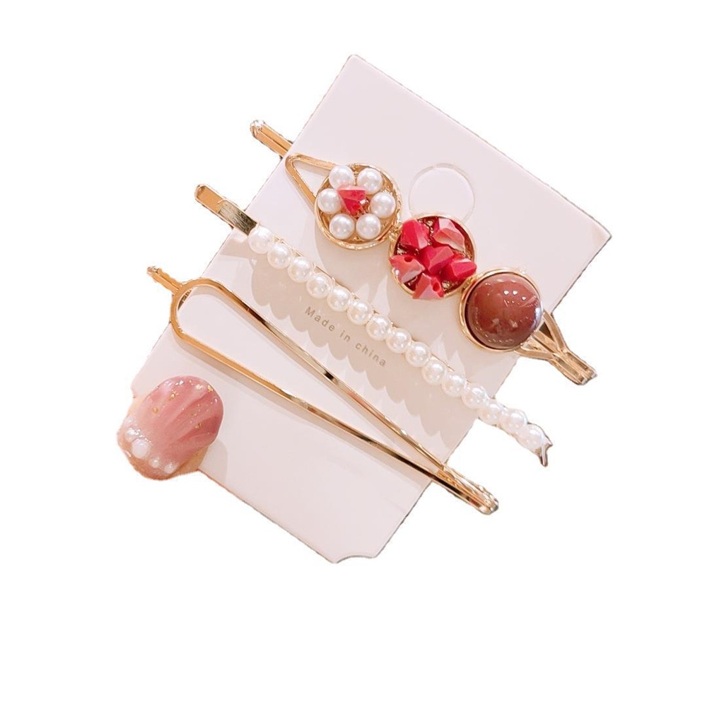 Set 3 Kẹp Tóc Ngọc Trai Sang Trọng Cho Nữ