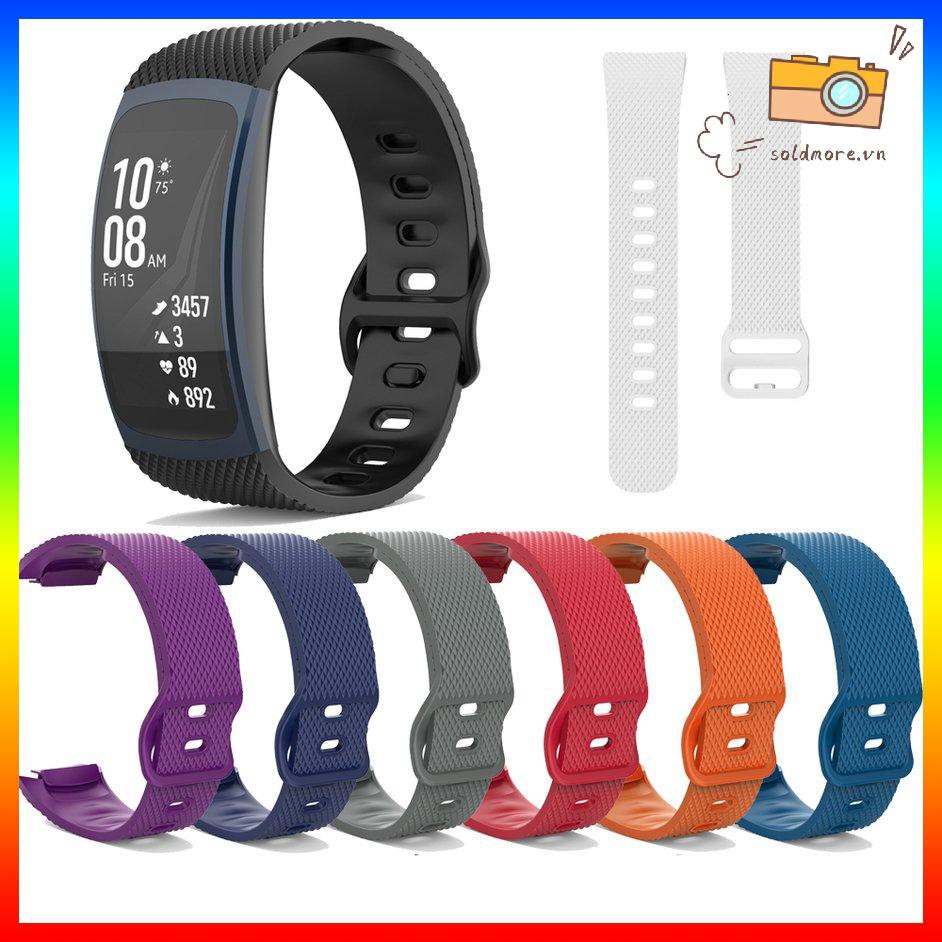 Dây Đeo Thay Thế Chất Liệu Silicon Màu Trơn Cho Samsung Gear Fit2 Pro