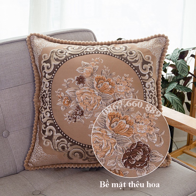 Vỏ gối tựa lưng sofa chất liệu catton, kích thước 45x45cm