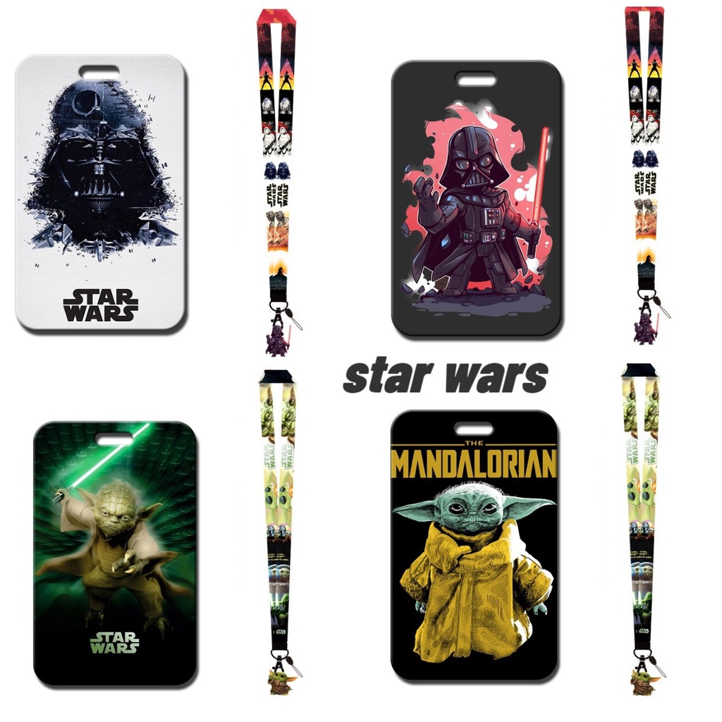 Túi đựng thẻ id có dây đeo cổ in hình star wars Darth Vader Card Holder