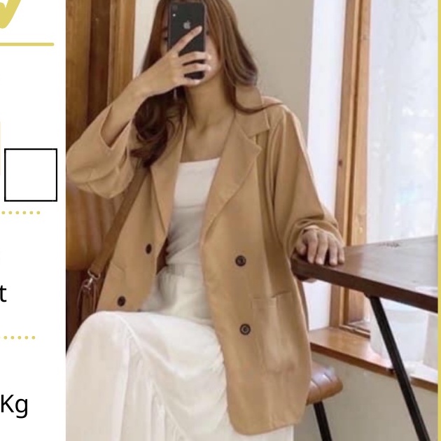 Áo blazer nữ áo khoác 2 lớp - hai màu phong cách Hàn Quốc - THỜI TRANG 1989
