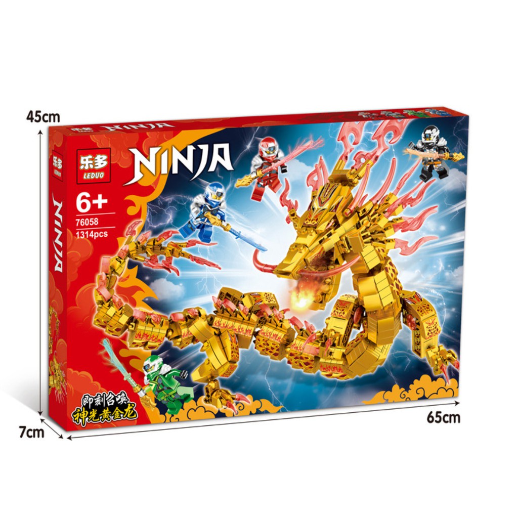 Bộ Đồ Chơi Xếp Hình Ninja Rồng Cho Bé Nhiều Mẫu